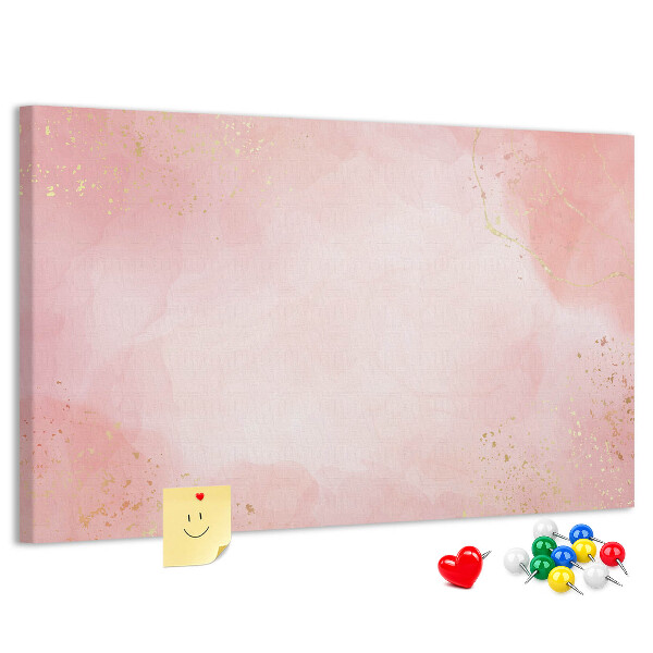 Prikbord roze achtergrond met subtiele gouden accenten