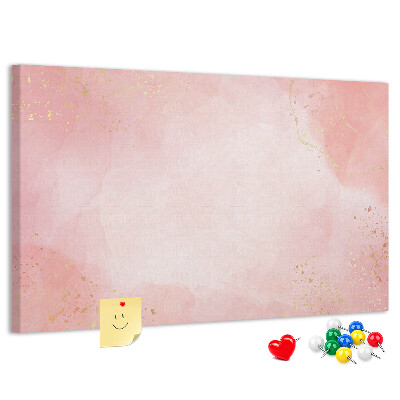 Prikbord roze achtergrond met subtiele gouden accenten