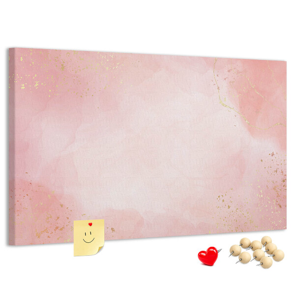 Prikbord roze achtergrond met subtiele gouden accenten