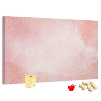 Prikbord roze achtergrond met subtiele gouden accenten