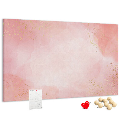 Prikbord roze achtergrond met subtiele gouden accenten