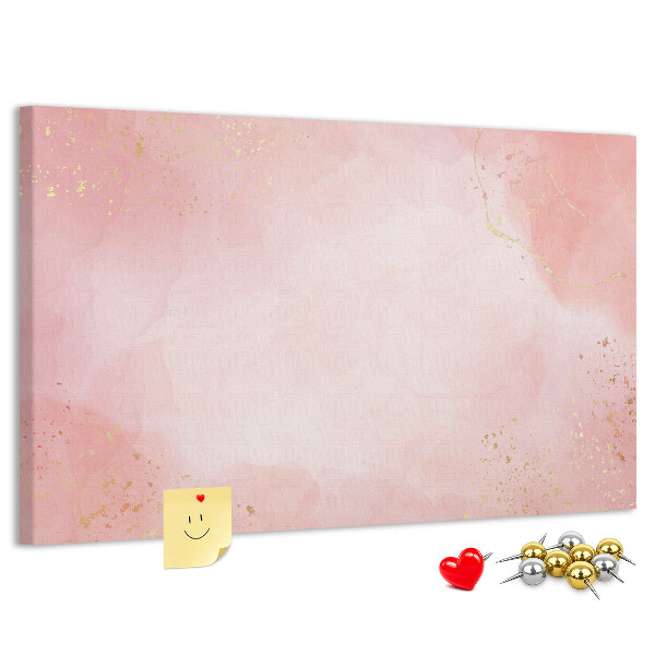 Prikbord roze achtergrond met subtiele gouden accenten
