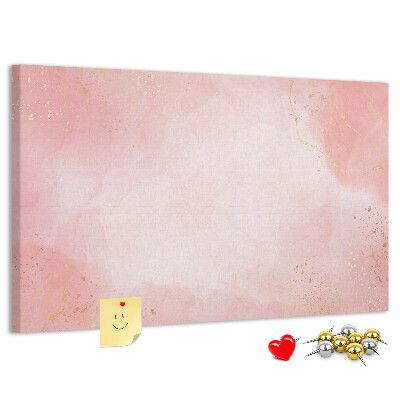Prikbord roze achtergrond met subtiele gouden accenten
