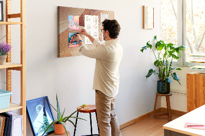 Prikbord golven in delicate beigetinten