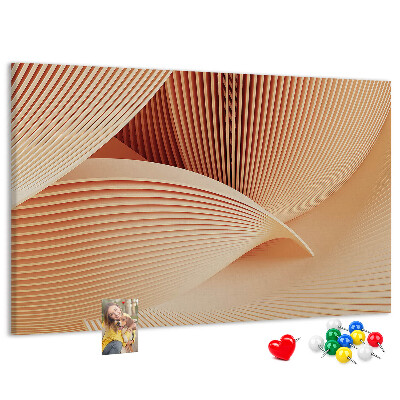 Prikbord golven in delicate beigetinten