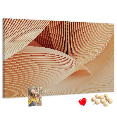 Prikbord golven in delicate beigetinten