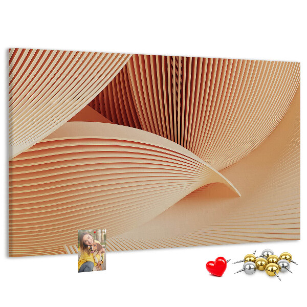 Prikbord golven in delicate beigetinten