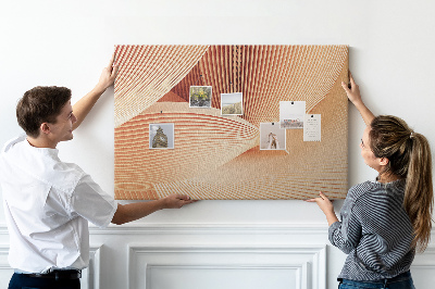 Prikbord golven in delicate beigetinten