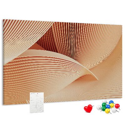 Prikbord golven in delicate beigetinten