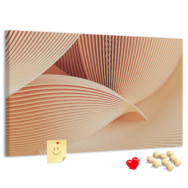 Prikbord golven in delicate beigetinten