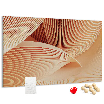 Prikbord golven in delicate beigetinten