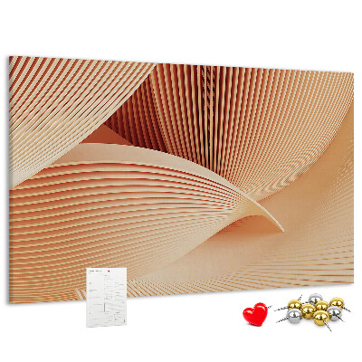 Prikbord golven in delicate beigetinten