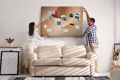 Prikbord golven in delicate beigetinten
