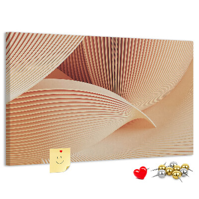 Prikbord golven in delicate beigetinten