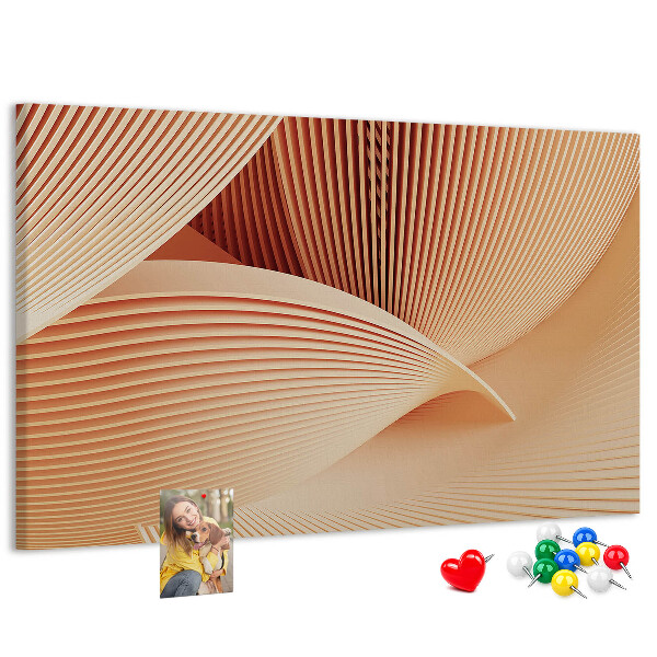 Prikbord golven in delicate beigetinten