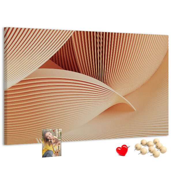 Prikbord golven in delicate beigetinten