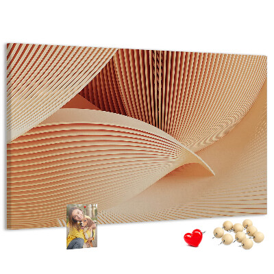 Prikbord golven in delicate beigetinten