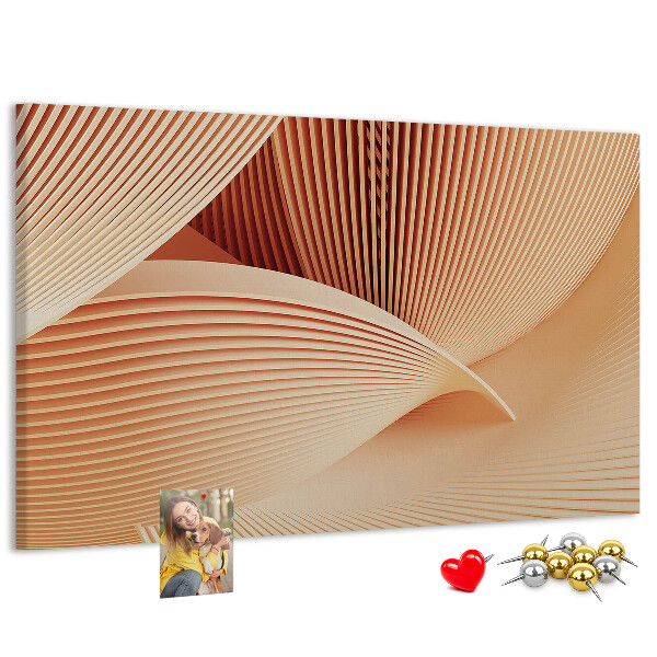 Prikbord golven in delicate beigetinten
