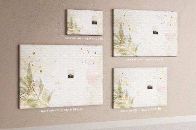 Kurkbord fijne bloemen op een pastelkleurige achtergrond