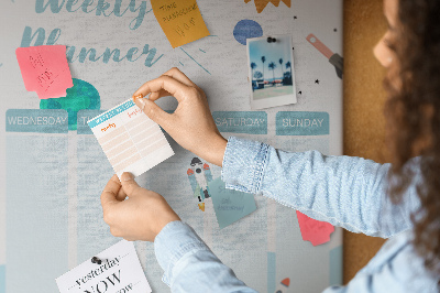 Prikbord ruimteweekkalender met raketten