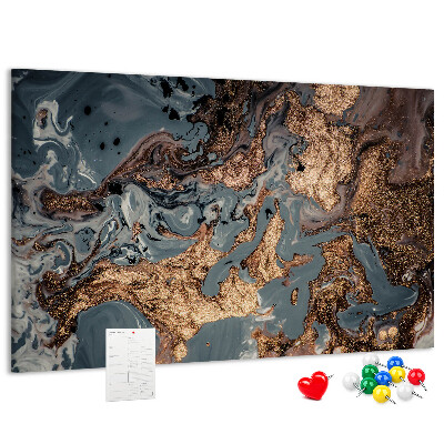 Kurkbord elegant patroon in goud- en blauwtinten