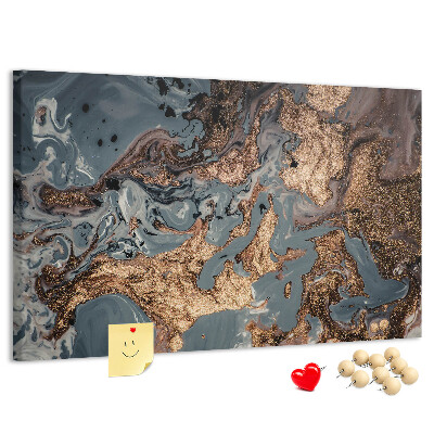 Kurkbord elegant patroon in goud- en blauwtinten