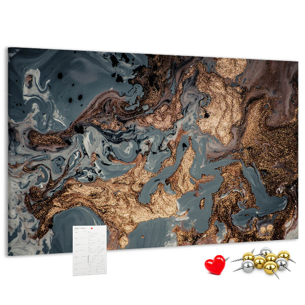 Kurkbord elegant patroon in goud- en blauwtinten