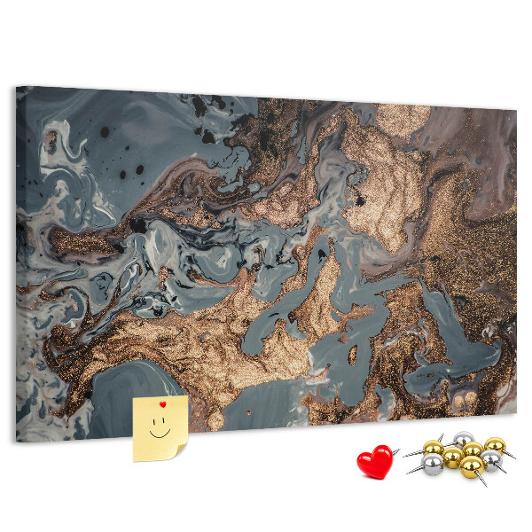 Kurkbord elegant patroon in goud- en blauwtinten