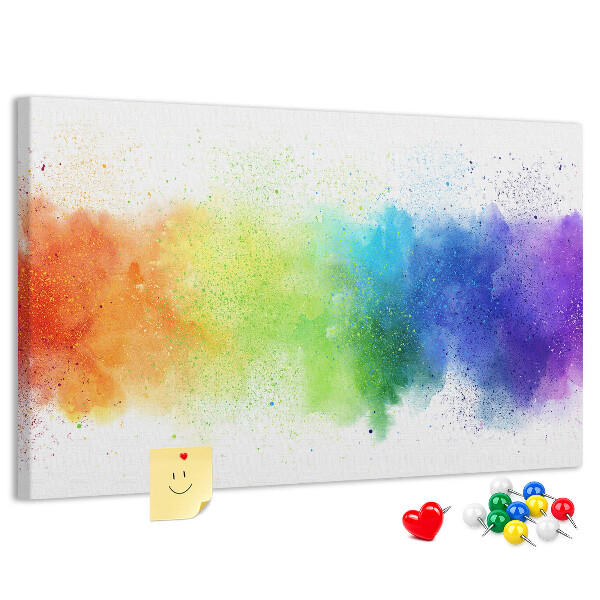 Kurkbord met een kleurrijk regenboogdesign