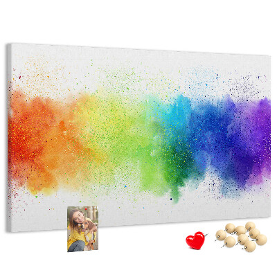 Kurkbord met een kleurrijk regenboogdesign