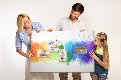 Kurkbord met een kleurrijk regenboogdesign