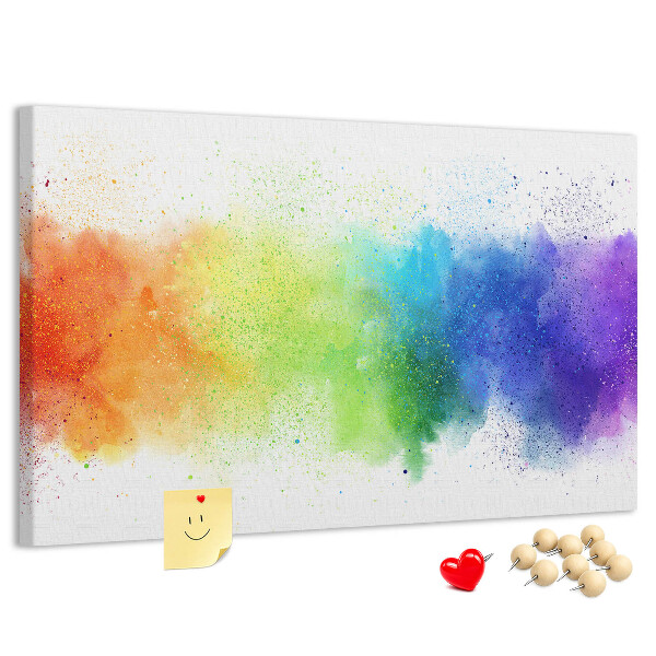 Kurkbord met een kleurrijk regenboogdesign