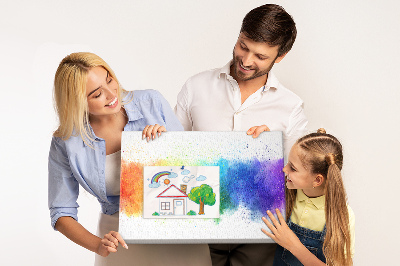 Kurkbord met een kleurrijk regenboogdesign