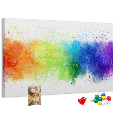 Kurkbord met een kleurrijk regenboogdesign