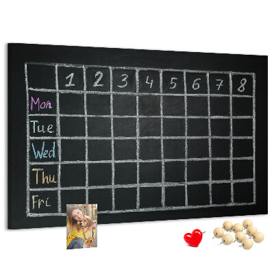 Prikbord met gekleurde blokken