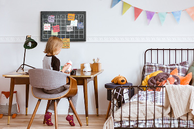 Prikbord met gekleurde blokken