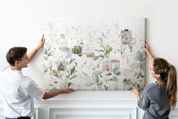 Kurkbord fijne blaadjes in gedempte tinten