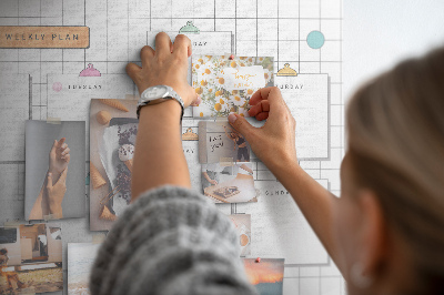 Kurk prikbord weekplanner met kleurrijke accenten
