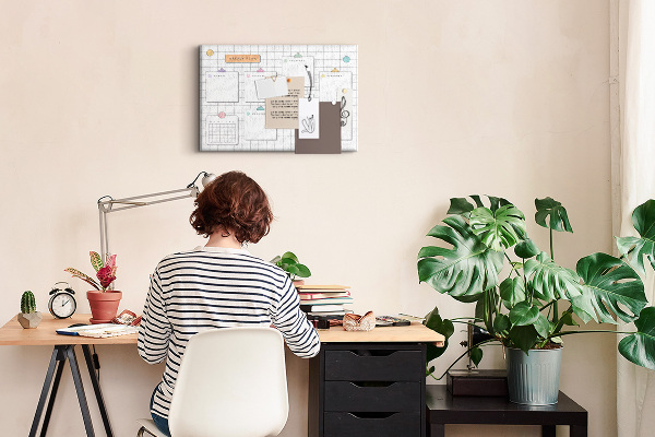 Kurk prikbord weekplanner met kleurrijke accenten