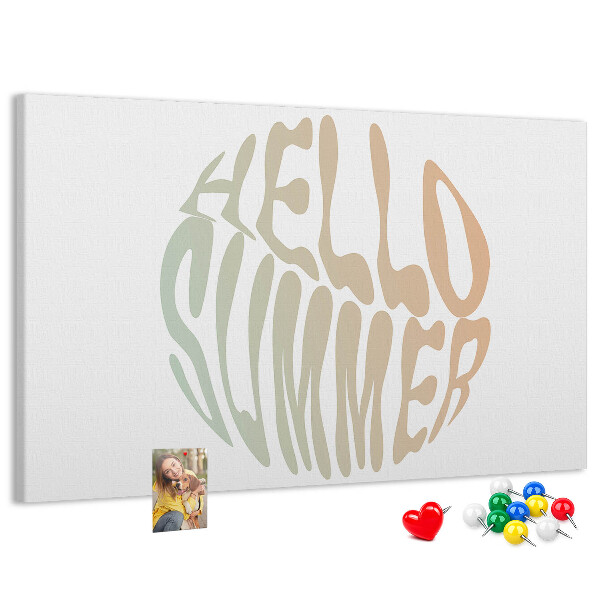 Prikbord een retro zomerse welkomstgroet