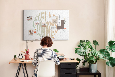 Prikbord een retro zomerse welkomstgroet