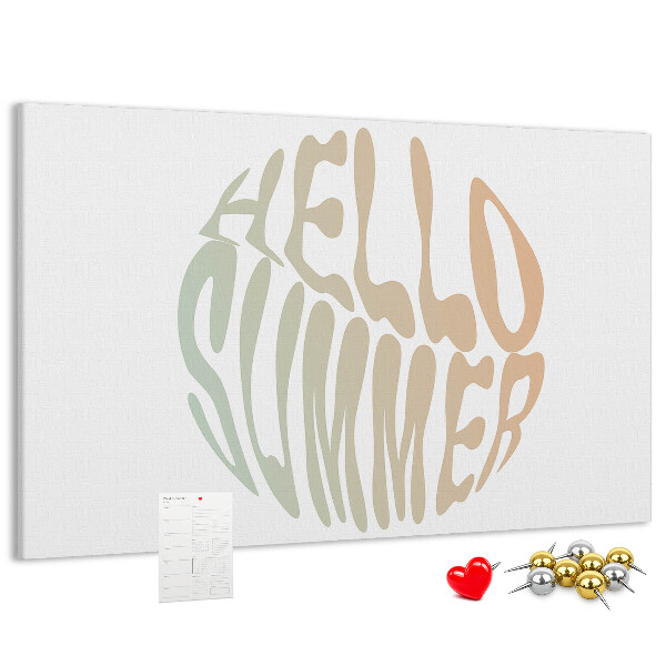 Prikbord een retro zomerse welkomstgroet