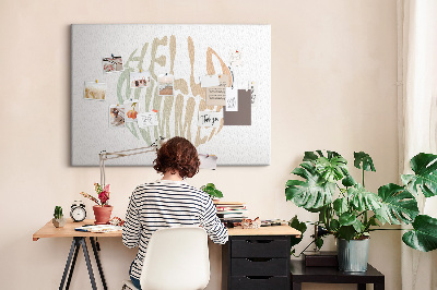 Prikbord een retro zomerse welkomstgroet