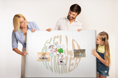 Prikbord een retro zomerse welkomstgroet