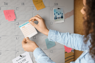 Prikbord kleurrijke kalender met abstracte patronen