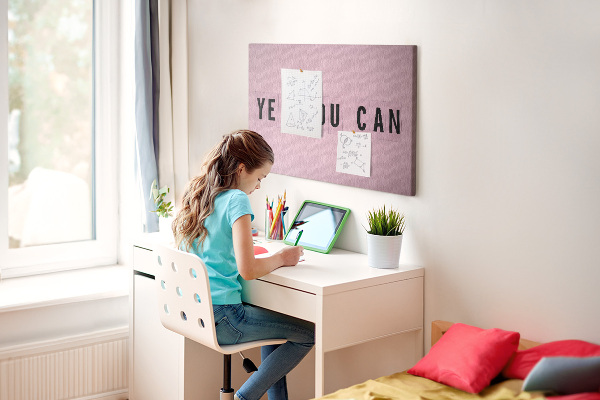 Kurkbord met thema positief denken en motivatie