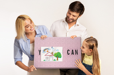 Kurkbord met thema positief denken en motivatie