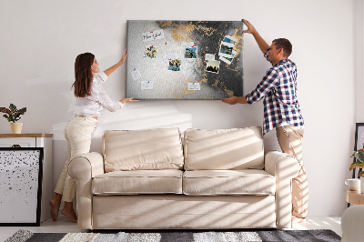 Kurkbord met een elegante abstractie in zwarttinten