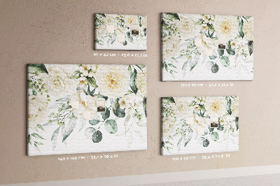 Kurkbord met bloemenpatroon in subtiele tinten