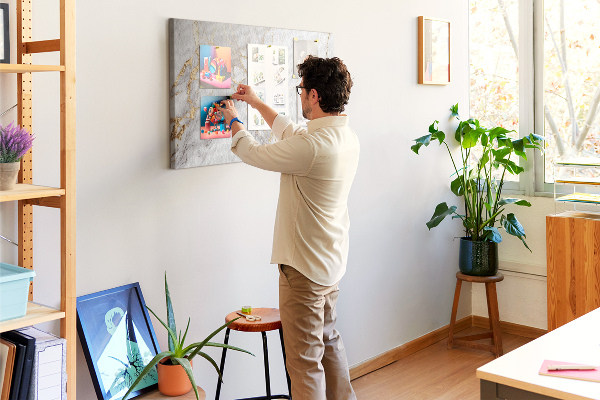 Kurkbord elegant marmer met gouden aderen